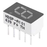 HDSP-A101 Broadcom 7-Segment LED Display, CA Red 3.6 mcd RH DP 7.6mm
