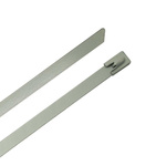 RS PRO White Cable Tie 316 Stainless Steel Ball Lock, 200mm x 4.6 mm
