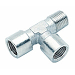 RS PRO Brass 1/8 in BSPP Male x 1/8 in BSPP Female Tee Equal Tee Threaded Fitting