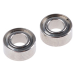NMB DDRI-418ZZMTP24LY121 Double Row Deep Groove Ball Bearing- Both Sides Shielded 3.17mm I.D, 6.35mm O.D
