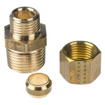 Legris 10mm x 1/2 in BSPT Male Straight Coupler Brass Compression Fitting