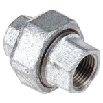 Georg Fischer Malleable Iron Fitting Taper Seat Union, 1/2 in BSPP Female (Connection 1), 1/2 in BSPP Female