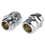RS PRO 22mm x 3/4 in BSPP Male Straight Coupler Brass Compression Fitting