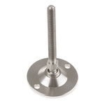 Nu-Tech Engineering Adjustable Feet A200/001 M8 60mm, 50mm Dia. Stainless Steel, Stainless Steel 300kg Static Load