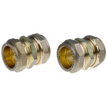 RS PRO 28mm Straight Coupler Brass Compression Fitting