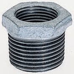 Georg Fischer Malleable Iron Fitting Reducer Bush, 3/8 in BSPT Male (Connection 1), 1/4 in BSPP Female (Connection 2)