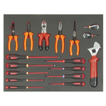 Bahco 17 Piece Maintenance Tool Kit with Foam Inlay, VDE Approved