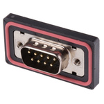 RS PRO 9 Way Panel Mount D-sub Connector Plug