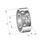 FAG 4207-BB-TVH Double Row Deep Groove Ball Bearing- Open Type 35mm I.D, 72mm O.D