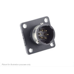 Souriau, UTGX 6 Way Flange Mount Circular Connector Plug, Pin Contacts,Shell Size 10, Bayonet, MIL-DTL-26482