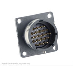 Souriau, UTGX 19 Way Flange Mount Circular Connector Plug, Pin Contacts,Shell Size 14, Bayonet, MIL-DTL-26482