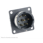 Souriau, UTGX 7 Way Flange Mount Circular Connector Plug, Pin Contacts,Shell Size 14, Bayonet, MIL-DTL-26482