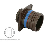 Souriau, 8D 66 Way Panel Mount MIL Spec Circular Connector Receptacle, Pin Contacts,Shell Size 19, Screw Coupling,