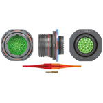 Souriau, 8D 26 Way Panel Mount MIL Spec Circular Connector Receptacle, Pin Contacts,Shell Size 17, Screw Coupling,