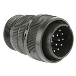 Amphenol, MS-A 17 Way Cable MIL Spec Circular Connector, Pin Contacts,Shell Size 20, Quick Coupling Threaded,
