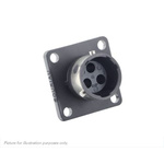 Souriau, UTGX 3 Way Flange Mount Circular Connector Plug, Socket Contacts,Shell Size 10, Bayonet, MIL-DTL-26482