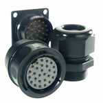 Amphenol Air LB, ECTA 544 3 Way Panel Mount MIL Spec Circular Connector Receptacle, Socket Contacts, Push-Pull