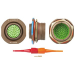 Souriau, 8D 41 Way Panel Mount MIL Spec Circular Connector Receptacle, Pin Contacts,Shell Size 21, Screw Coupling,