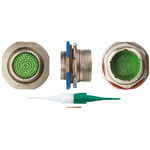 Souriau, 8D 79 Way Panel Mount MIL Spec Circular Connector Receptacle, Pin Contacts,Shell Size 21, Screw Coupling,