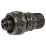 Amphenol Industrial, MS 2 Way Free Hanging MIL Spec Circular Connector Receptacle, Socket Contacts,Shell Size 10,