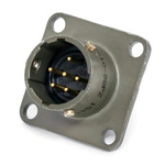 Amphenol Industrial 6 Way Circular Connector Plug, Pin Contacts