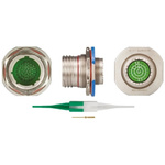 Souriau, 8D 37 Way Panel Mount MIL Spec Circular Connector Receptacle, Pin Contacts,Shell Size 15, Screw Coupling,