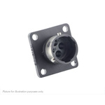 Souriau, UTGX 4 Way Flange Mount Circular Connector Plug, Socket Contacts,Shell Size 10, Bayonet, MIL-DTL-26482