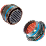 Amphenol India, Series 2,  6 Way Wall Mount Connector Receptacle, Socket Contacts,Shell Size 10, Threaded, MIL-DTL-26482