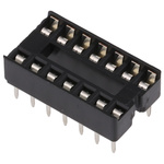 Winslow, W3100 2.54mm Pitch Vertical 14 Way, Through Hole Stamped Pin Open Frame IC Dip Socket, 10A
