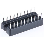 Winslow, W3100 2.54mm Pitch Vertical 20 Way, Through Hole Stamped Pin Open Frame IC Dip Socket, 10A