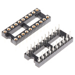 Winslow 2.54mm Pitch Vertical 20 Way, Through Hole Turned Pin Open Frame IC Dip Socket, 5A
