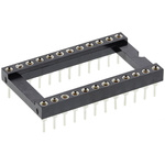 Winslow 2.54mm Pitch Vertical 24 Way, Through Hole Turned Pin Open Frame IC Dip Socket, 5A