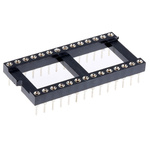Winslow 2.54mm Pitch Vertical 28 Way, Through Hole Turned Pin Open Frame IC Dip Socket, 5A
