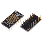 Winslow Straight Through Hole Mount 1.27 mm, 2.54 mm Pitch IC Socket Adapter, 16 Pin Female SOP to 16 Pin Male DIP