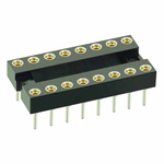 HARWIN, D2 2.54 mm, 7.62 mm Pitch Vertical 14 Way, Through Hole Standard Pin Open Frame IC Dip Socket, 1A