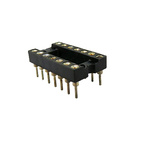 RS PRO 2.54mm Pitch 14 Way, Through Hole Turned Pin IC Dip Socket, 3A