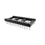 RS PRO 2.54mm Pitch 28 Way, Through Hole Turned Pin IC Dip Socket, 3A