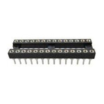 RS PRO 2.54mm Pitch Vertical 28 Way, Through Hole Turned Pin IC Dip Socket, 3A