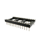 RS PRO 2.54mm Pitch 28 Way, Through Hole Turned Pin IC Dip Socket, 3A