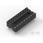TE Connectivity 2.54mm Pitch Straight 18 Way, Through Hole Ladder IC Dip Socket, 1A