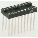 Winslow 2.54mm Pitch Vertical 24 Way, Through Hole Turned Pin Open Frame IC Dip Socket, 5A