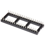 Winslow 2.54mm Pitch Vertical 40 Way, Through Hole Turned Pin Open Frame IC Dip Socket, 5A