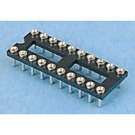 E-TEC 2.54mm Pitch Vertical 14 Way, Through Hole Turned Pin Open Frame IC Dip Socket, 1A