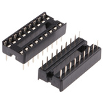 ASSMANN WSW 2.54mm Pitch Vertical 18 Way, Through Hole Stamped Pin Open Frame IC Dip Socket, 1A