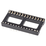 ASSMANN WSW 2.54mm Pitch Vertical 28 Way, Through Hole Stamped Pin Open Frame IC Dip Socket, 1A
