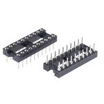 ASSMANN WSW 2.54mm Pitch Vertical 20 Way, Through Hole Turned Pin Open Frame IC Dip Socket, 3A