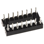 ASSMANN WSW 2.54mm Pitch Vertical 16 Way, Through Hole Turned Pin Open Frame IC Dip Socket, 3A