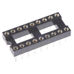 ASSMANN WSW 2.54mm Pitch Vertical 18 Way, Through Hole Turned Pin Open Frame IC Dip Socket, 3A