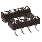 Preci-Dip 2.54mm Pitch Vertical 16 Way, SMT Turned Pin Open Frame IC Dip Socket, 1A