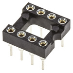Preci-Dip 2.54mm Pitch Vertical 8 Way, Through Hole Turned Pin Open Frame IC Dip Socket, 1A